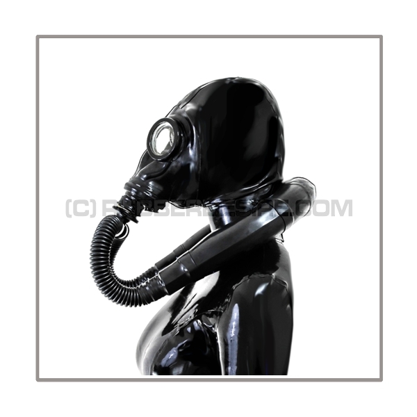 Deluxe M41-GP5 gasmask-zipperhood-system SMELLBAG-M with neckrespirator-rubbersmellbag-set